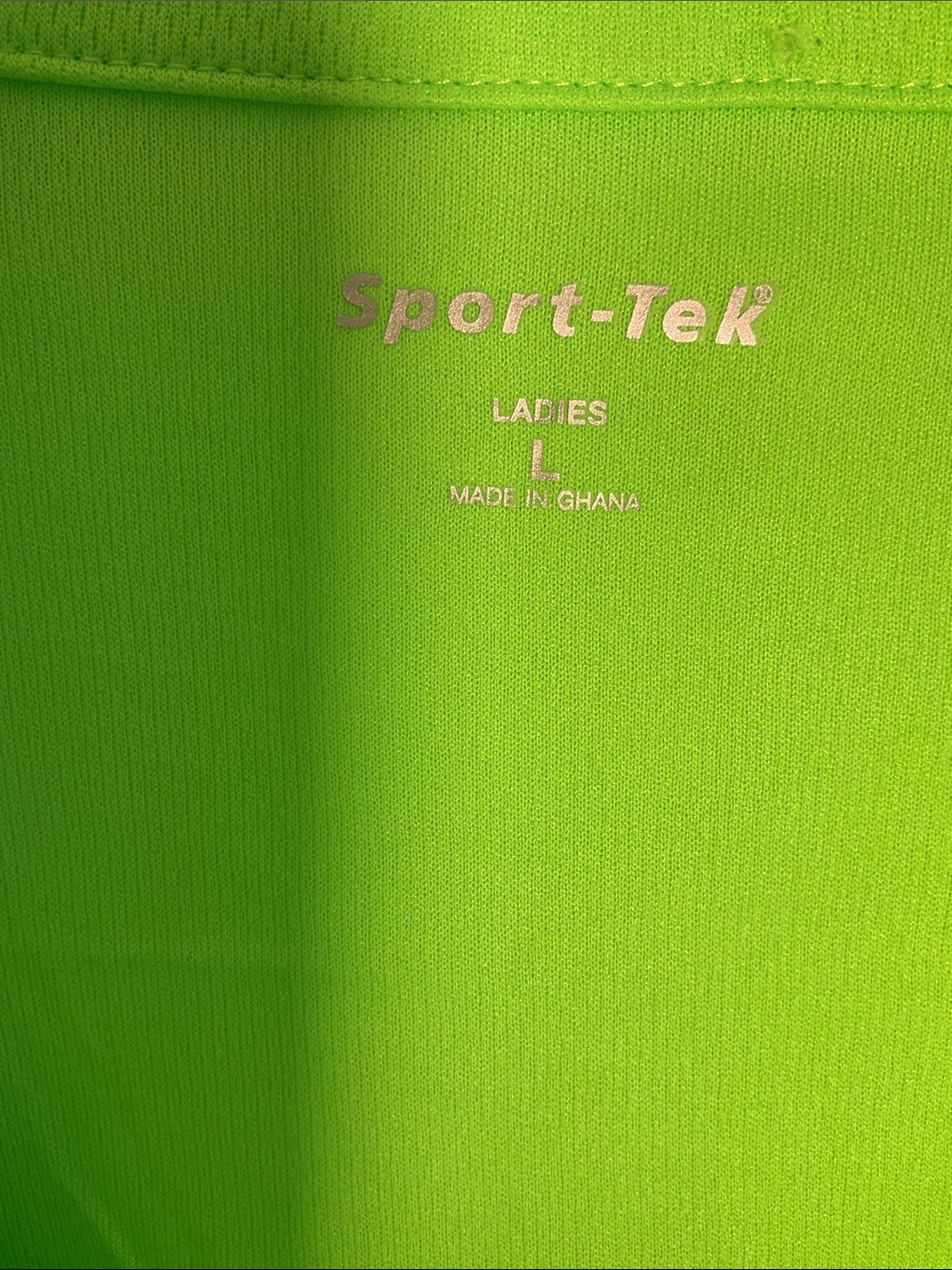 Sport-Tek Lime Micropique Sport Wick Open Placket Polo Shirt Size L Ladies - Picture 5 of 8